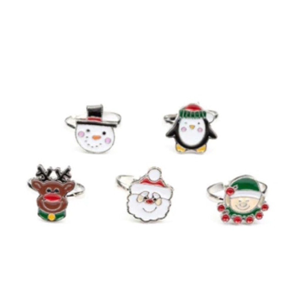 Paparazzi Starlet Shimmer Christmas Kids Rings 5 pack